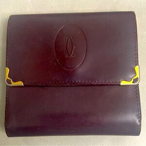 Pre Loved Women’s Vintage Leather Cartier Wallet in good condition